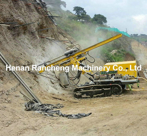 60 मीटर छोटा क्रॉलर प्रकार डीटीएच रोटरी ब्लास्टिंग माउंट बोरहोल पोर्टेबल खनन वायवीय बोरहोल दिशात्मक मशीन