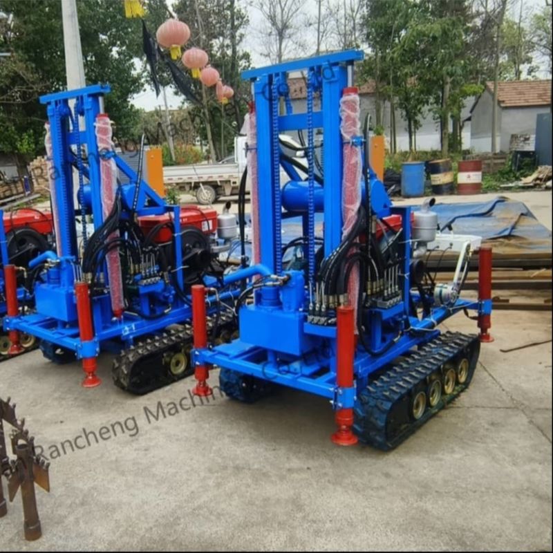 हाइड्रोलिक क्रॉलर 160 मीटर बोरहोल ड्रिल कुएं पानी कुएं ड्रिलिंग रिग मशीन 35HP इंजन के साथ