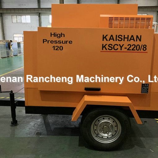 KSCY220/8 एयर कंप्रेसर 75HP डीजल इंजन पेंच पोर्टेबल एयर कंप्रेसर