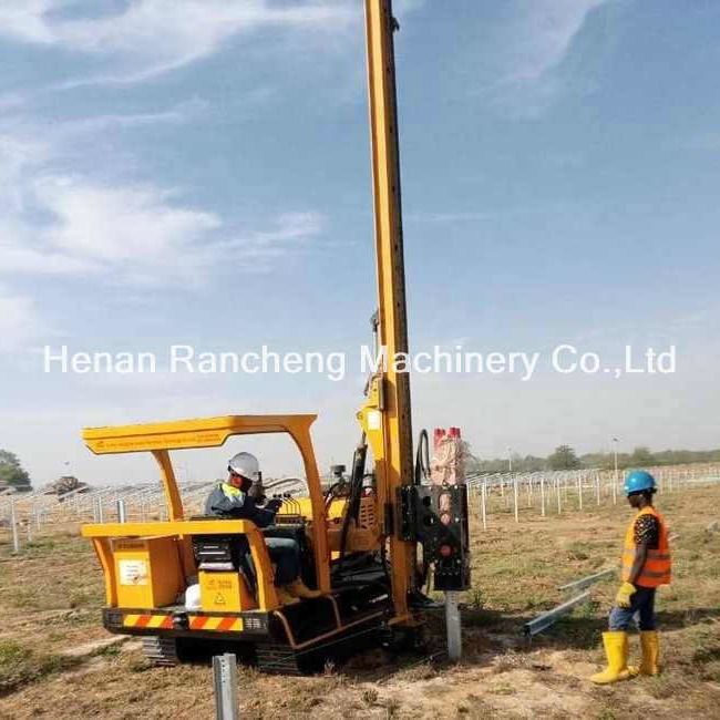 170 सेंटीमीटर गहराई और 2.8 टन वाहन वजन के लिए 39 किलोवाट के इंजन के साथ सोलर पाइल ड्राइवर