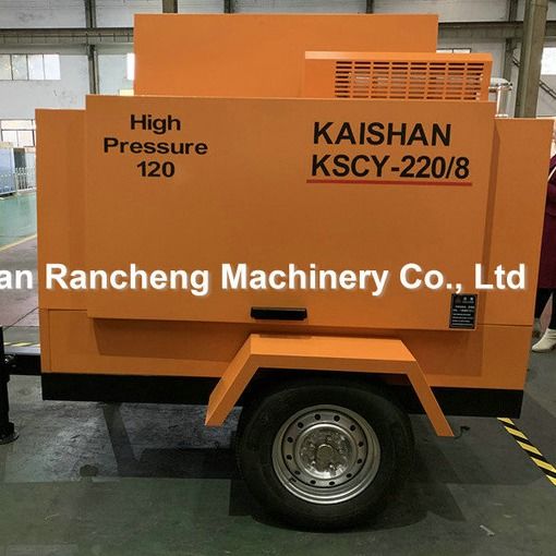 1400 किलोग्राम पोर्टेबल डीजल स्क्रू एयर कंप्रेसर 55KW 8Bar कार्य दबाव के लिए