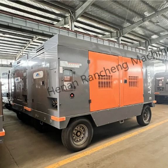 310SCYT 1178 Cfm पोर्टेबल स्क्रू एयर कंप्रेसर 4 पहियों के साथ पानी के कुएं के लिए