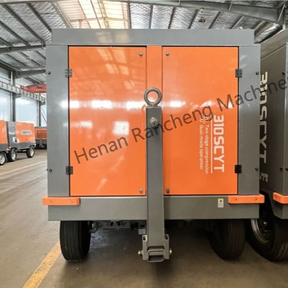 310SCYT 1178 Cfm पोर्टेबल स्क्रू एयर कंप्रेसर 4 पहियों के साथ पानी के कुएं के लिए