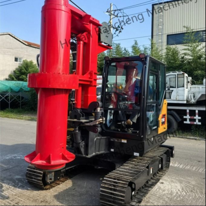 RCQ-10C हाइड्रोलिक मिनी ढेर ड्रिलिंग रिग 10 मीटर गहराई के साथ 36KW कुबोटा इंजन Sany SY60C खुदाई चेसिस