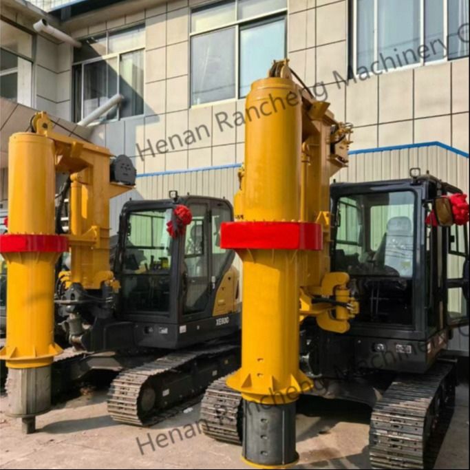 RCQ-10C हाइड्रोलिक मिनी ढेर ड्रिलिंग रिग 10 मीटर गहराई के साथ 36KW कुबोटा इंजन Sany SY60C खुदाई चेसिस