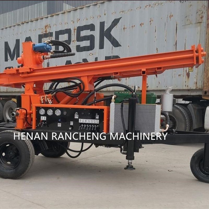 150 मीटर की मोबाइल जल कुएं ड्रिलिंग रिग 32HP डीजल इंजन द्वारा संचालित