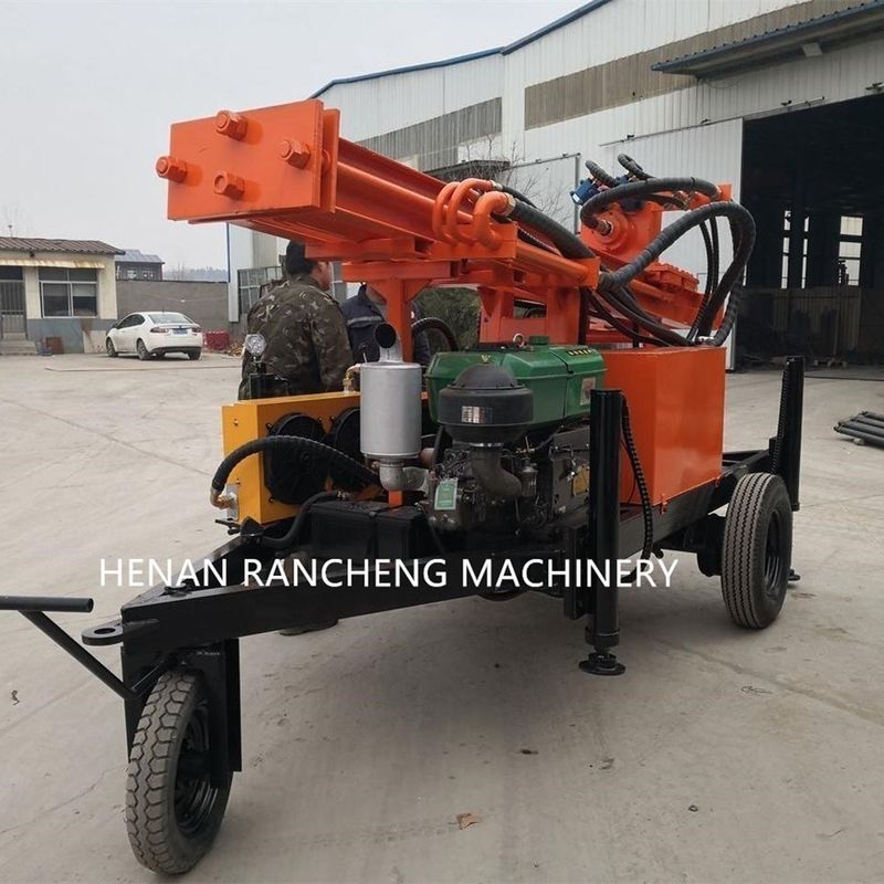 150 मीटर की मोबाइल जल कुएं ड्रिलिंग रिग 32HP डीजल इंजन द्वारा संचालित