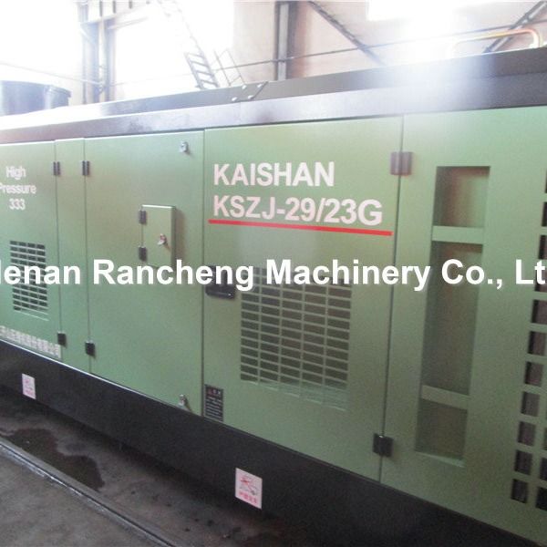1107CFM 25bBar डीजल इंजन स्क्रू कंप्रेसर पोर्टेबल एयर कंप्रेसर 2.5-1.8 एमपीए दबाव के लिए