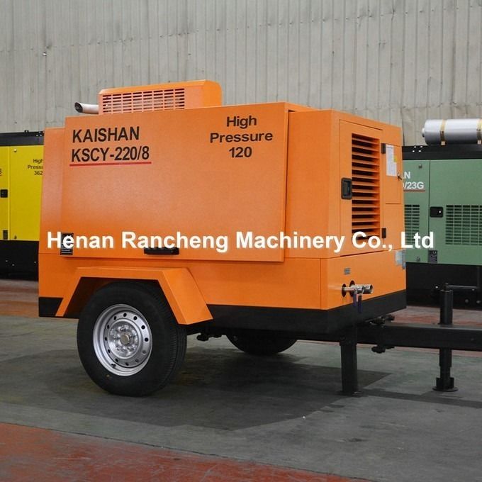 1400 किलोग्राम पोर्टेबल डीजल स्क्रू एयर कंप्रेसर 55KW एकल संपीड़न चरण के लिए