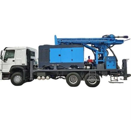 450 मीटर गहराई हाइड्रोलिक वाटर वेल ड्रिलिंग रिग ट्रक 266HP लोड वाहन इंजन