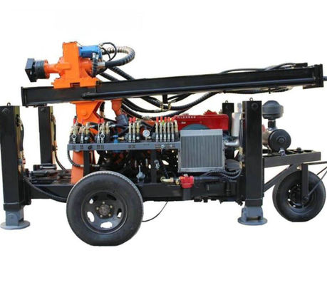 150 मीटर ड्रिल गहराई बोरहोल पानी कुएं ड्रिलिंग रिग मशीन 32HP 100 - 219 मिमी व्यास