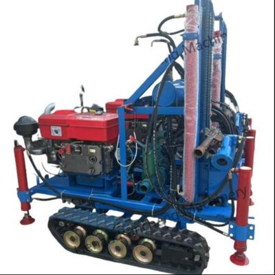 हाइड्रोलिक क्रॉलर 160 मीटर बोरहोल ड्रिल कुएं पानी कुएं ड्रिलिंग रिग मशीन 35HP इंजन के साथ