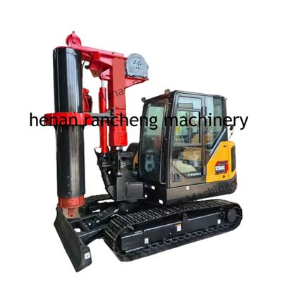 RCQ-10C हाइड्रोलिक मिनी ढेर ड्रिलिंग रिग 10 मीटर गहराई के साथ 36KW कुबोटा इंजन Sany SY60C खुदाई चेसिस