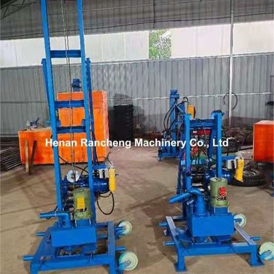 ड्रिल गहराई 100 मीटर इलेक्ट्रिक पोर्टेबल वाटर वेल ड्रिलिंग रिग 22HP इंजन के साथ मुख्य मशीन