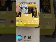 क्रॉलर प्रकार चार पहिया हाइब्रिड रिमोट कंट्रोल लॉन कटर 20mm-180mm काटने की ऊंचाई